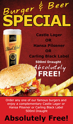 Burger and beer Special